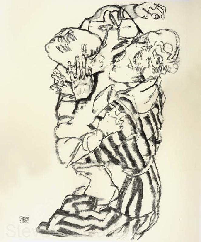 Egon Schiele Aunt and Nephew Norge oil painting art